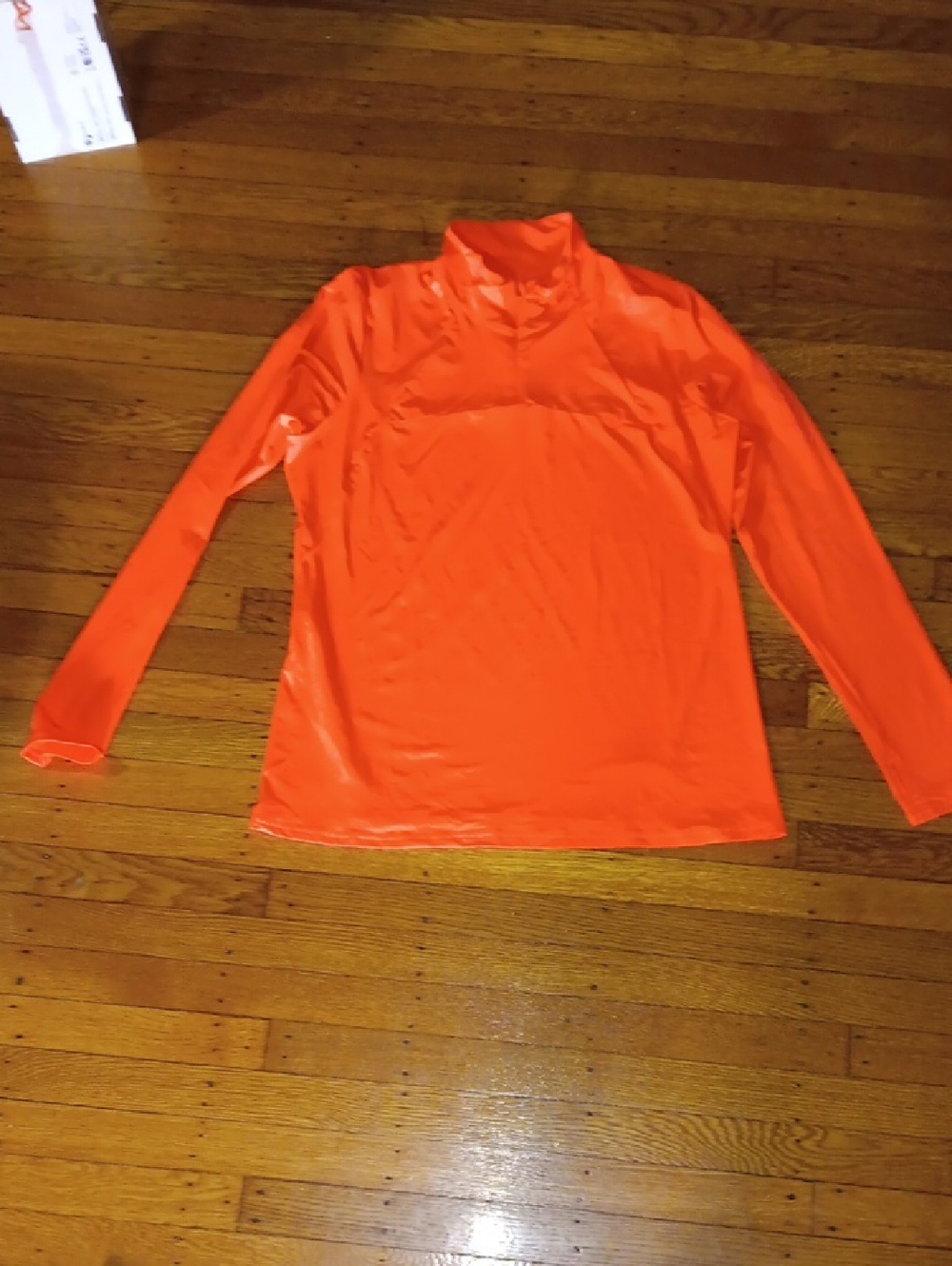 GAP Bright Orange Mock-Neck Performance Top